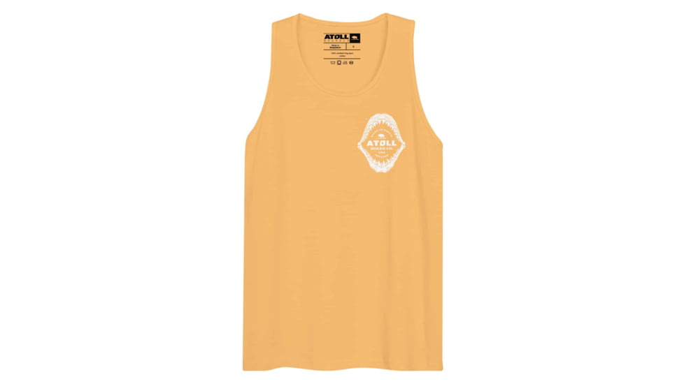 Atoll Board Co Mens Tank Top with Atoll Shark Fossil Graphic - Squash, 2XL - Squash,2XL, 6487459A4AC87Squash-2XL