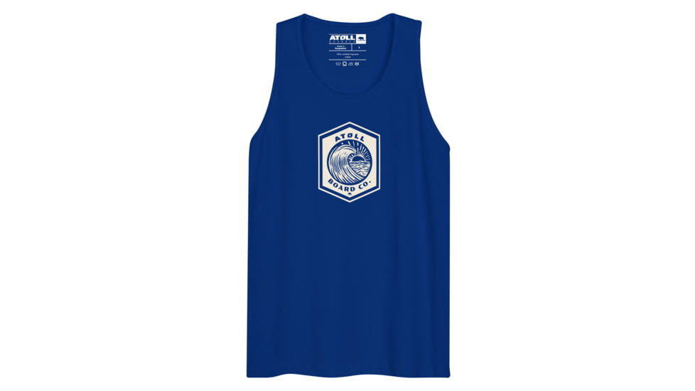 Atoll Board Co Mens Tank Top with Atoll Wave Graphic - Team Royal, M - Team Royal,M, 64639551098A5Team-Royal-M