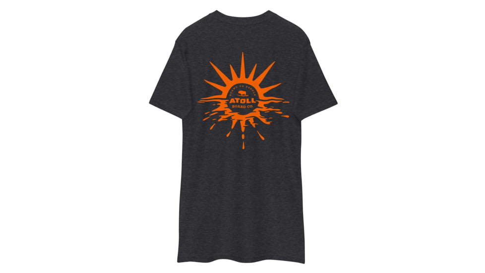 Atoll Board Co Mens Tee with Atoll Horizon Sunset Graphic - Charcoal Heather, M - Charcoal Heather,M, 64518F91B8F52Charcoal-Heather-M