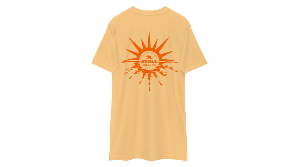 Atoll Board Co Mens Tee with Atoll Horizon Sunset Graphic - Vintage Gold, M - Vintage Gold,M, 64518F91B8F52Vintage-Gold-M