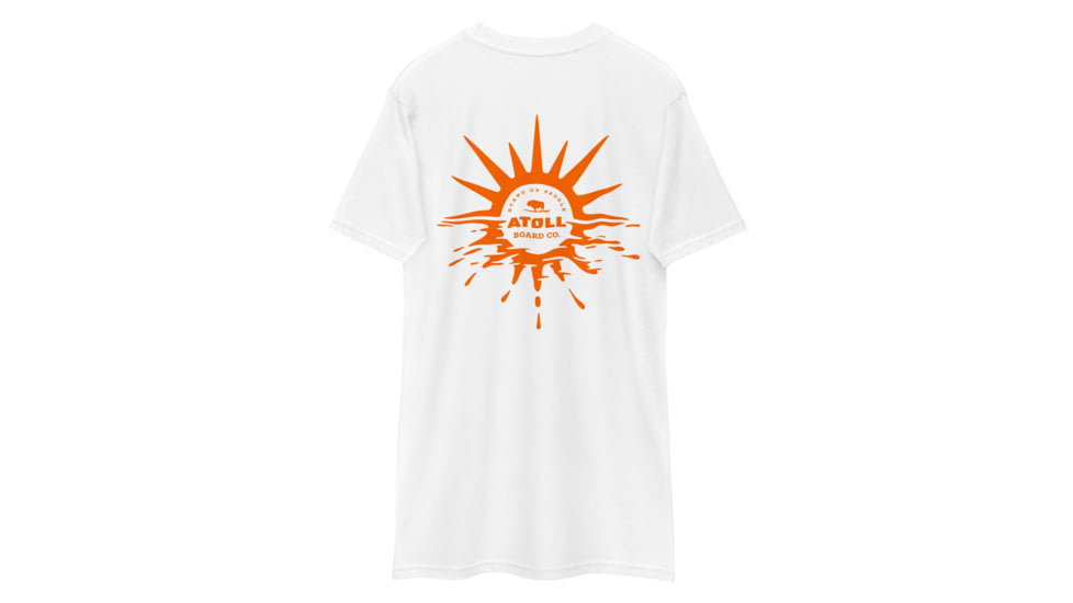 Atoll Board Co Mens Tee with Atoll Horizon Sunset Graphic - White, S - White,S, 64518F91B8F52White-S