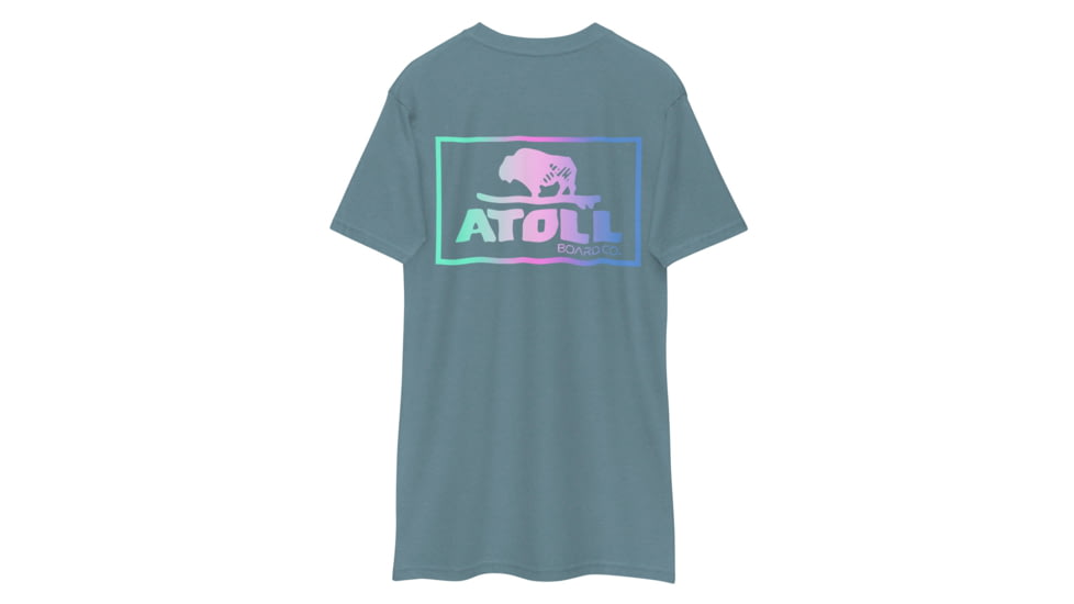 Atoll Board Co Premium Heavyweight Tee with Atoll Color Blend Graphic - Agave, 3XL - Agave,3XL, 637BC5E49E00BAgave-3XL