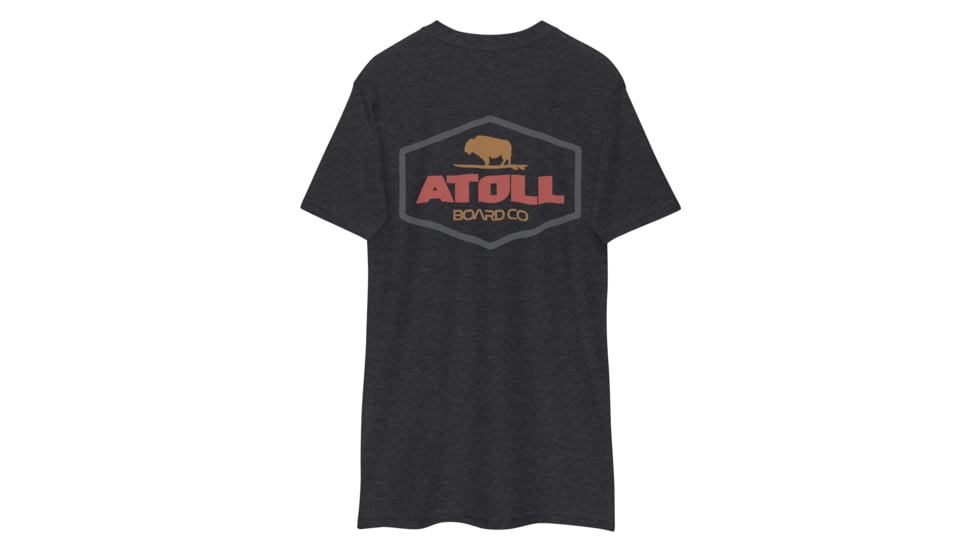 Atoll Board Co Premium Heavyweight Tee with Atoll Dimond Graphic - Charcoal Heather, L - Charcoal Heather,L, 637BCA3C91AA6Charcoal-Heather-L