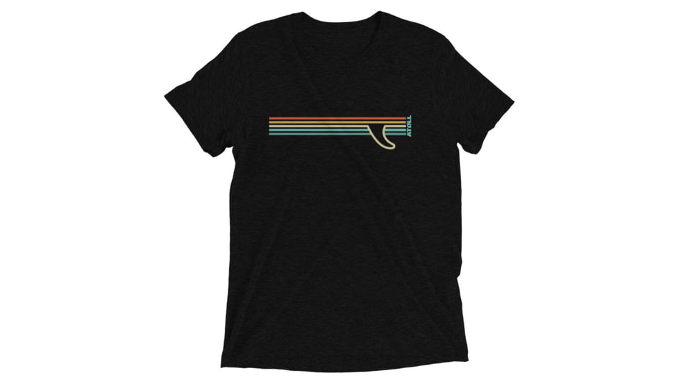 Atoll Board Co Short sleeve t-shirt with Atoll Fin Graphic - Solid Black Triblend, L - Solid Black Triblend,L, 62F2B4F6845AASolid-Black-Triblend-L
