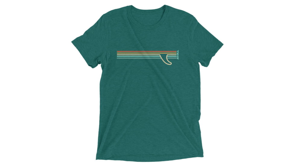 Atoll Board Co Short sleeve t-shirt with Atoll Fin Graphic - Teal Triblend, XS - Teal Triblend,XS, 62F2B4F6845AATeal-Triblend-XS