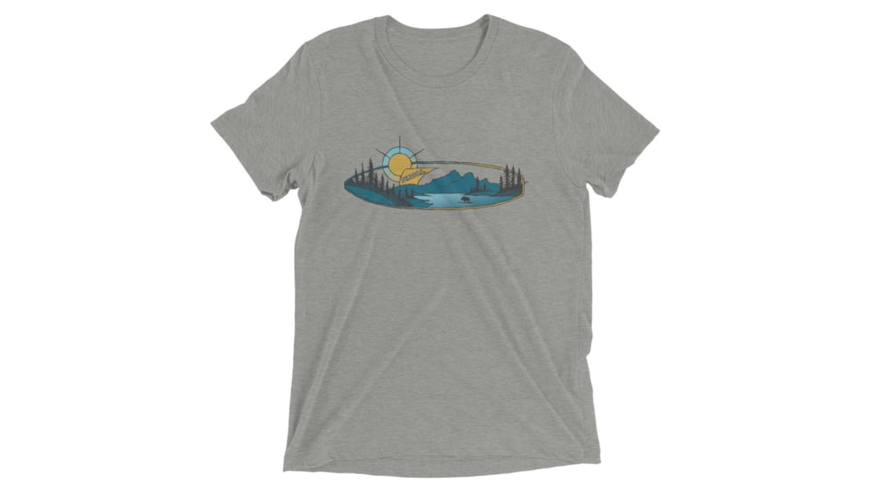 Atoll Board Co Short sleeve t-shirt with Atoll Mountain Lake SUP Graphic - Athletic Grey Triblend, XL - Athletic Grey Triblend,XL, 62C60B5D296AEAthletic-Grey-Triblend-XL