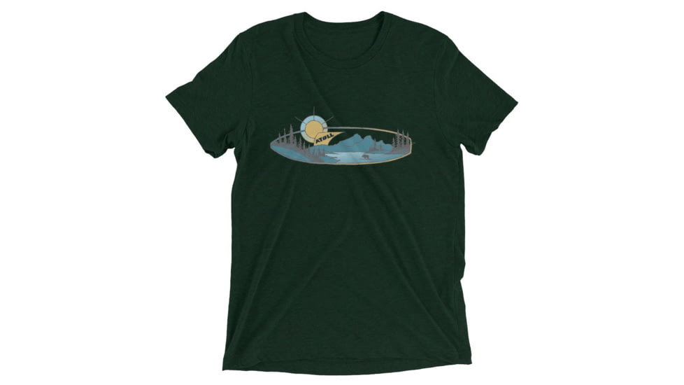 Atoll Board Co Short sleeve t-shirt with Atoll Mountain Lake SUP Graphic - Emerald Triblend, M - Emerald Triblend,M, 62C60B5D296AEEmerald-Triblend-M