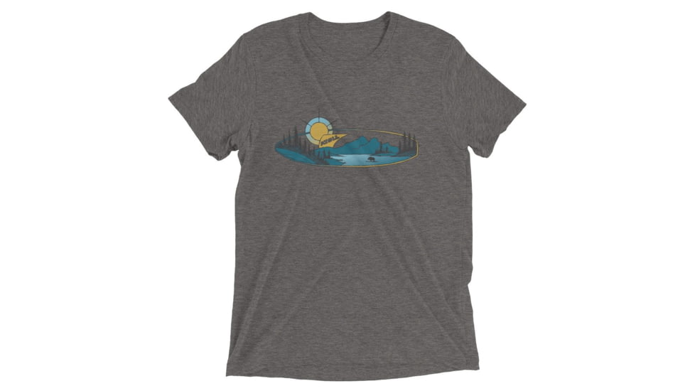 Atoll Board Co Short sleeve t-shirt with Atoll Mountain Lake SUP Graphic - Grey Triblend, M - Grey Triblend,M, 62C60B5D296AEGrey-Triblend-M