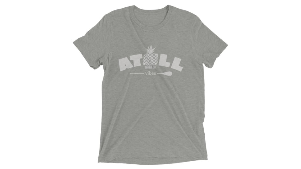 Atoll Board Co Short sleeve tri-blend tee with Atoll Vibes Pineapple Graphic - Athletic Grey Triblend, XL - Athletic Grey Triblend,XL, 62E95CA90C7B8Athletic-Grey-Triblend-XL
