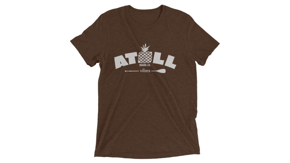 Atoll Board Co Short sleeve tri-blend tee with Atoll Vibes Pineapple Graphic - Brown Triblend, XL - Brown Triblend,XL, 62E95CA90C7B8Brown-Triblend-XL