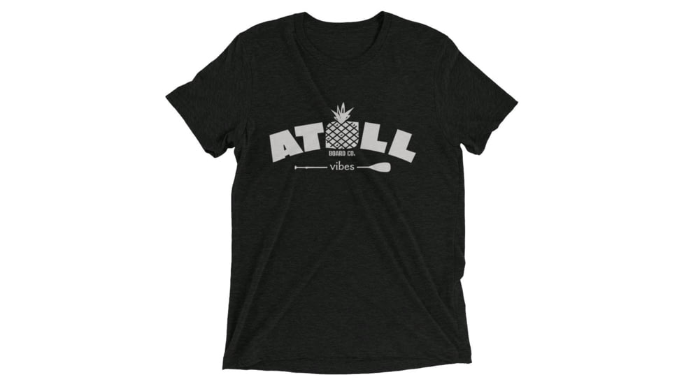 Atoll Board Co Short sleeve tri-blend tee with Atoll Vibes Pineapple Graphic - Charcoal-Black Triblend, 3XL - Charcoal-Black Triblend,3XL, 62E95CA90C7B8Charcoal-Black-Triblend-3XL