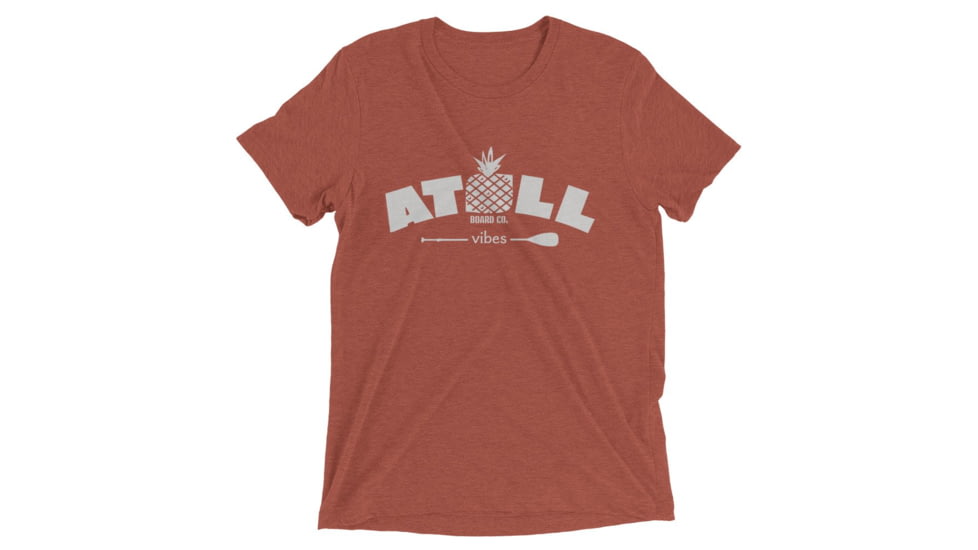 Atoll Board Co Short sleeve tri-blend tee with Atoll Vibes Pineapple Graphic - Clay Triblend, S - Clay Triblend,S, 62E95CA90C7B8Clay-Triblend-S