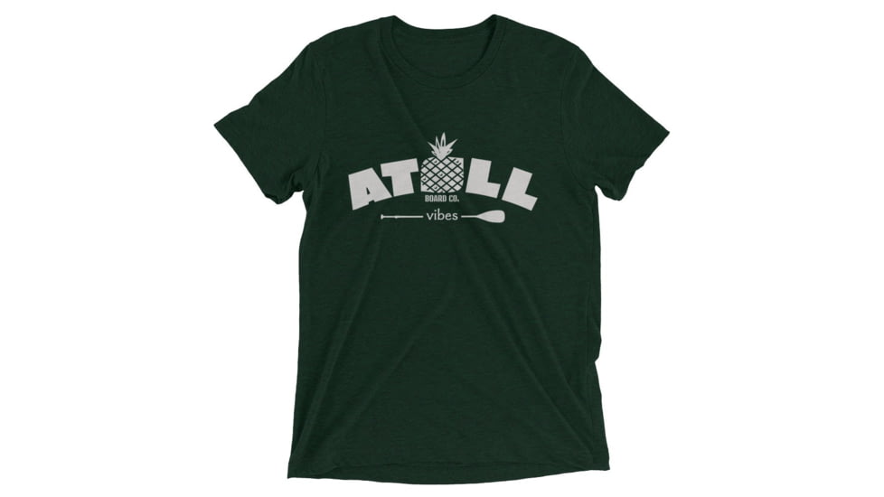 Atoll Board Co Short sleeve tri-blend tee with Atoll Vibes Pineapple Graphic - Emerald Triblend, S - Emerald Triblend,S, 62E95CA90C7B8Emerald-Triblend-S