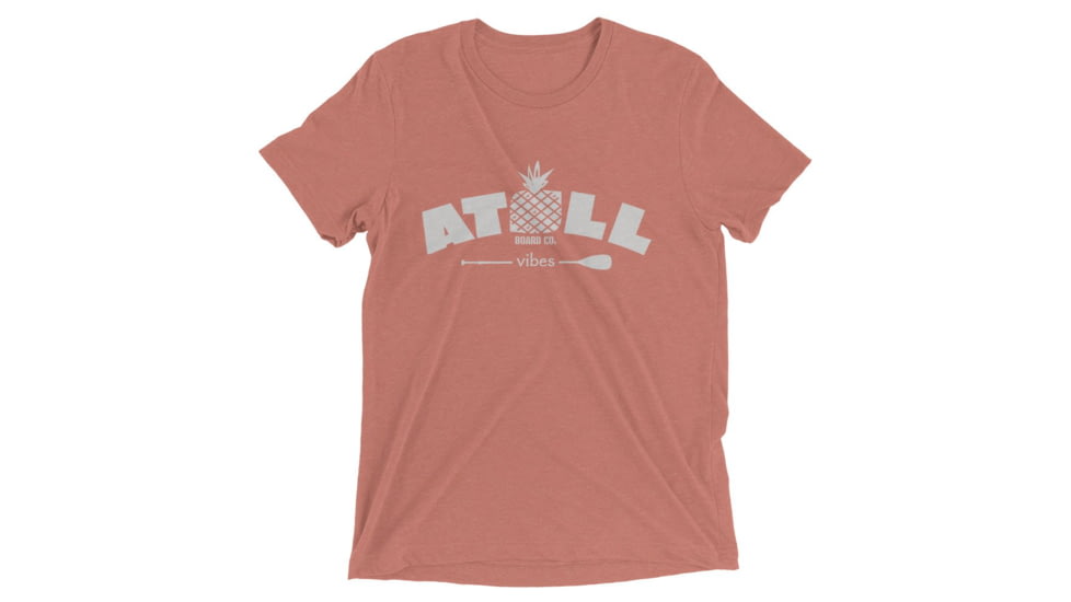 Atoll Board Co Short sleeve tri-blend tee with Atoll Vibes Pineapple Graphic - Mauve Triblend, L - Mauve Triblend,L, 62E95CA90C7B8Mauve-Triblend-L