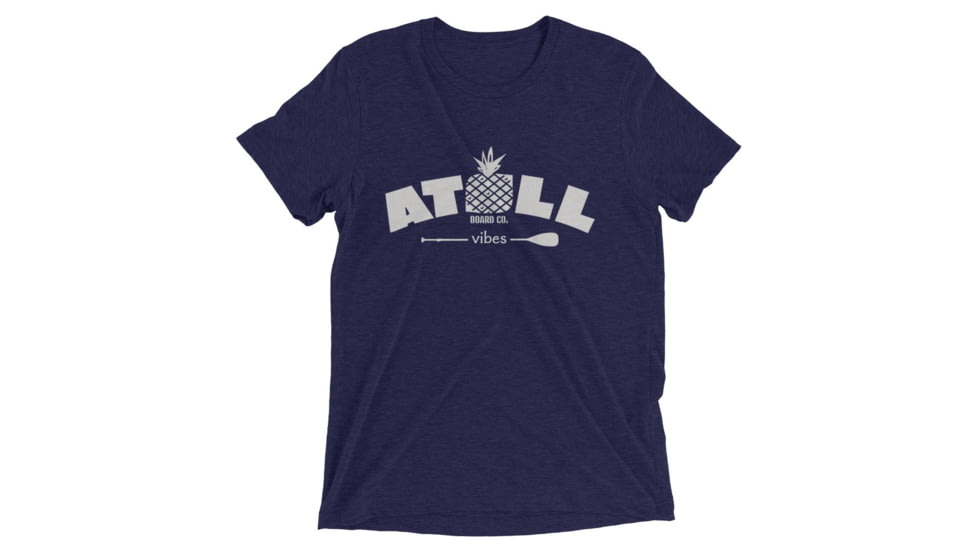 Atoll Board Co Short sleeve tri-blend tee with Atoll Vibes Pineapple Graphic - Navy Triblend, XS - Navy Triblend,XS, 62E95CA90C7B8Navy-Triblend-XS