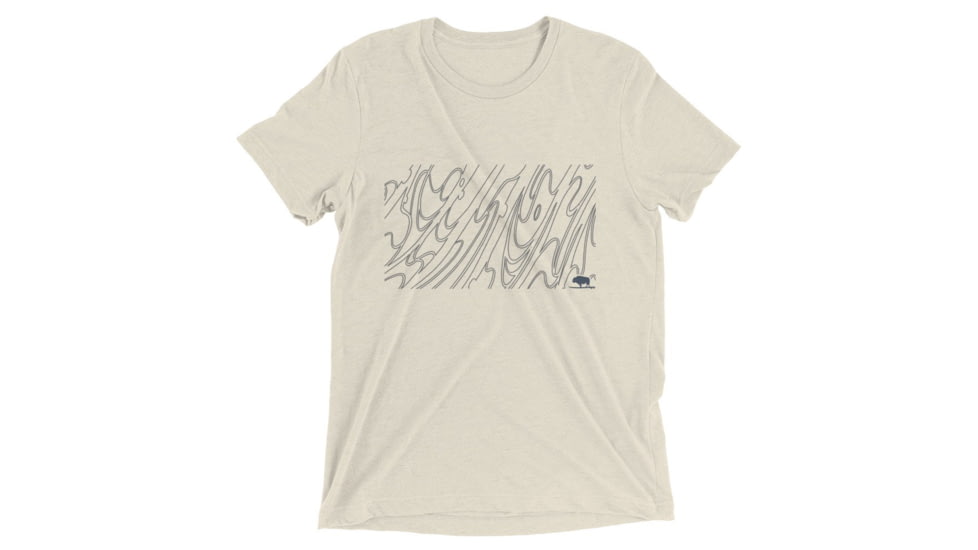 Atoll Board Co Short sleeve triblend t-shirt with Atoll Grain Graphic - Oatmeal Triblend, L - Oatmeal Triblend,L, 62C5FDD466DD4Oatmeal-Triblend-L