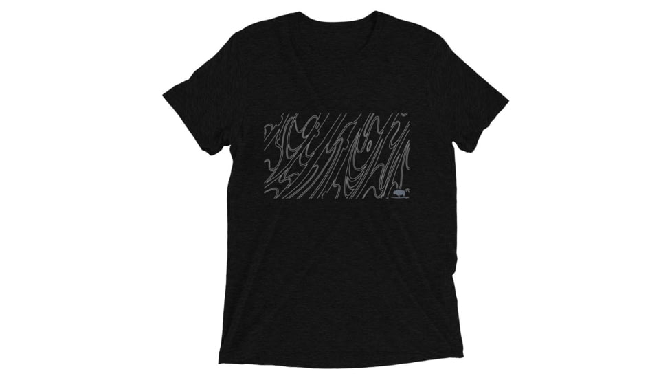 Atoll Board Co Short sleeve triblend t-shirt with Atoll Grain Graphic - Solid Black Triblend, XL - Solid Black Triblend,XL, 62C5FDD466DD4Solid-Black-Triblend-XL