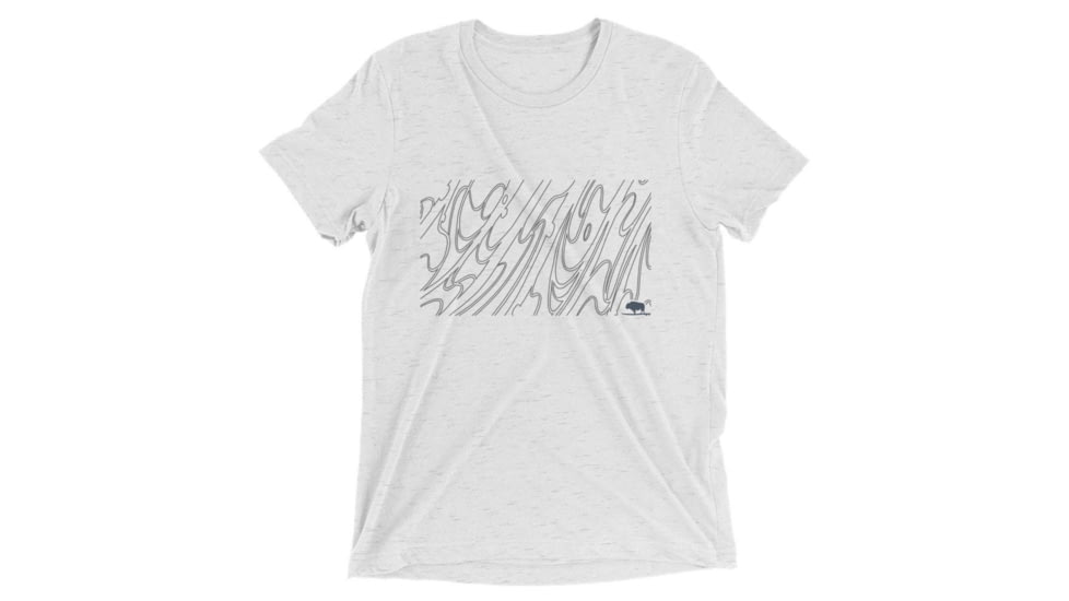 Atoll Board Co Short sleeve triblend t-shirt with Atoll Grain Graphic - White Fleck Triblend, S - White Fleck Triblend,S, 62C5FDD466DD4White-Fleck-Triblend-S