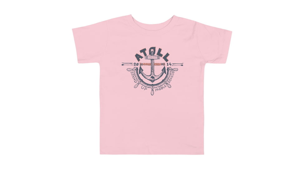 Atoll Board Co Toddler Short Sleeve Tee with Atoll Anchor Graphic - Pink, 2T - Pink,2T, 62D85BC91B110Pink-2T