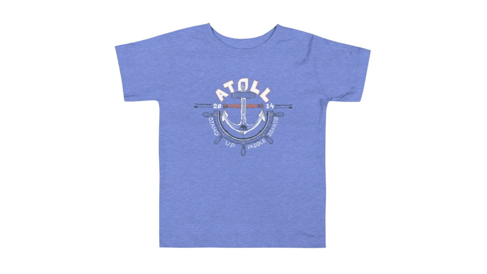 Atoll Board Co Toddler Short Sleeve Tee with Atoll Anchor Grapich - Heather Columbia Blue, 4T - Heather Columbia Blue,4T, 62D85AE8C4E32Heather-Columbia-Blue-4T