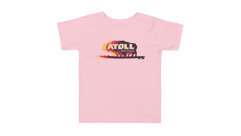 Atoll Board Co Toddler Short Sleeve Tee with Atoll Bison Color Shift Graphic - Pink, 5T - Pink,5T, 62D85C296341DPink-5T