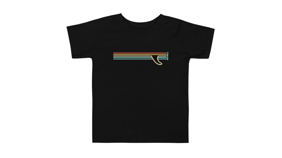 Atoll Board Co Toddler Short Sleeve Tee with Atoll Fin Graphic - Black, 3T - Black,3T, 62F29AB55626EBlack-3T