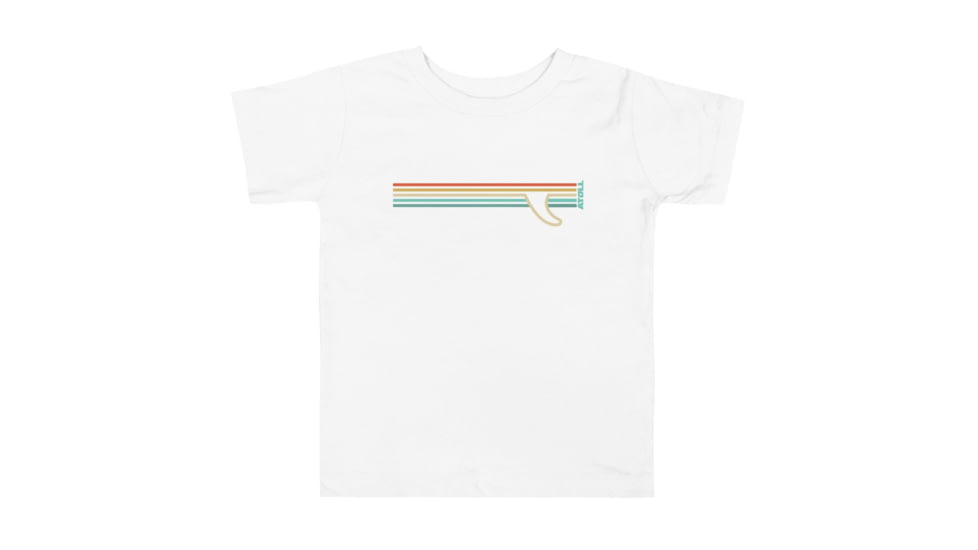 Atoll Board Co Toddler Short Sleeve Tee with Atoll Fin Graphic - White, 5T - White,5T, 62F29AB55626EWhite-5T