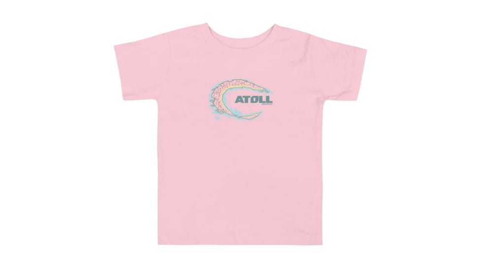 Atoll Board Co Toddler Short Sleeve Tee with Atoll Island Graphic - Pink, 5T - Pink,5T, 62F29CFCC8FC6Pink-5T