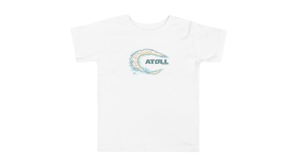 Atoll Board Co Toddler Short Sleeve Tee with Atoll Island Graphic - White, 2T - White,2T, 62F29CFCC8FC6White-2T