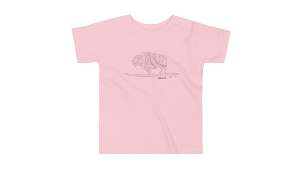 Atoll Board Co Toddler Short Sleeve Tee with Atoll Mandala Graphic - Pink, 3T - Pink,3T, 62D85DE5E4708Pink-3T