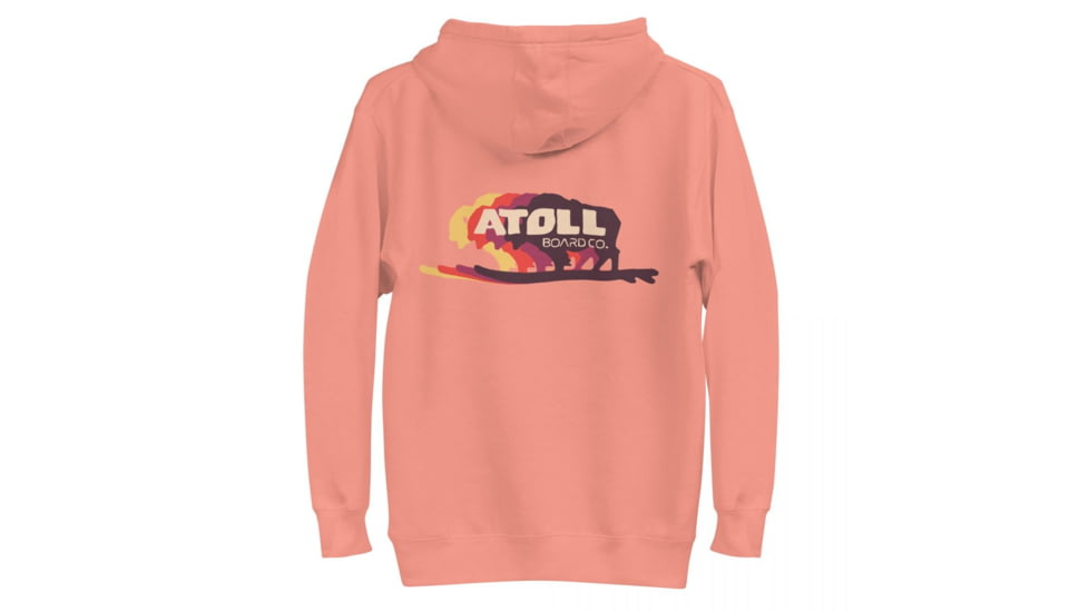 Atoll Board Co Unisex Hoodie with Atoll Bison Color Shift Graphic - Dusty Rose, L - Dusty Rose,L, 636AA26686F48Dusty-Rose-L