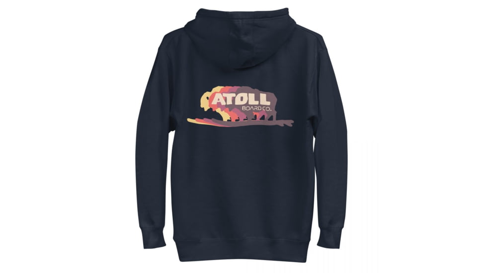Atoll Board Co Unisex Hoodie with Atoll Bison Color Shift Graphic - Navy Blazer, XL - Navy Blazer,XL, 636AA26686F48Navy-Blazer-XL