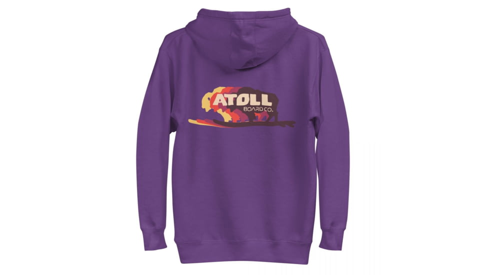 Atoll Board Co Unisex Hoodie with Atoll Bison Color Shift Graphic - Purple, 3XL - Purple,3XL, 636AA26686F48Purple-3XL