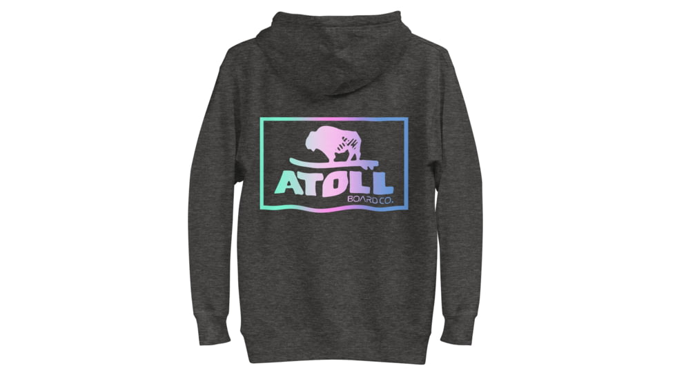 Atoll Board Co Unisex Hoodie with Atoll Color Blend Graphic - Charcoal Heather, 2XL - Charcoal Heather,2XL, 637BCD4B3AA75Charcoal-Heather-2XL