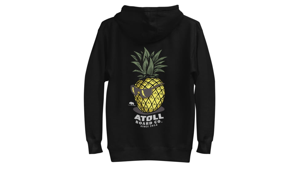 Atoll Board Co Unisex Hoodie with Atoll Pineapple Head Graphic - Black, XL - Black,XL, 6494C75A6EC3ABlack-XL