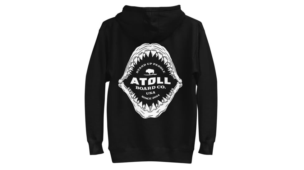 Atoll Board Co Unisex Hoodie with Atoll Shark Fossil Graphic - Black, L - Black,L, 648746C967974Black-L