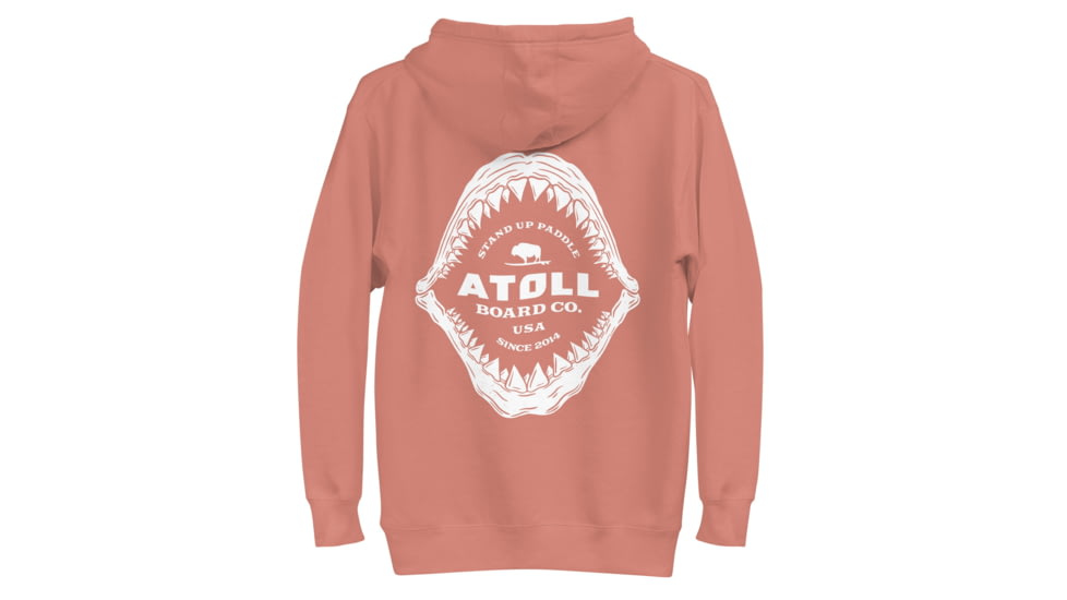 Atoll Board Co Unisex Hoodie with Atoll Shark Fossil Graphic - Dusty Rose, S - Dusty Rose,S, 648746C967974Dusty-Rose-S