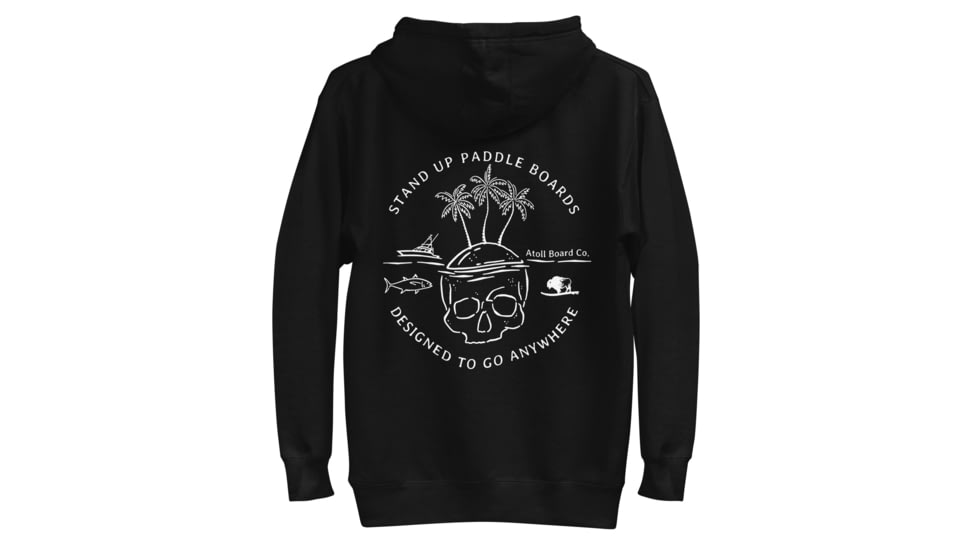 Atoll Board Co Unisex Hoodie with Atoll Skull Island Graphic - Black, 2XL - Black,2XL, 64503FB701D22Black-2XL