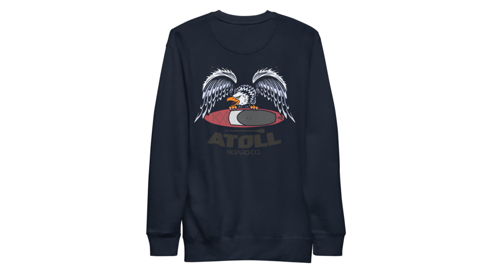 Atoll Board Co Unisex Premium Sweatshirt with Atoll Eagle Graphic - Navy Blazer, 3XL - Navy Blazer,3XL, 646FCA686C20BNavy-Blazer-3XL