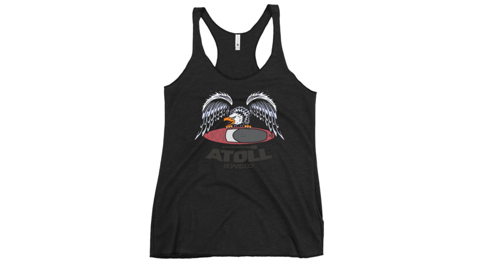 Atoll Board Co Womens Racerback Tank with Atoll Eagle Graphic - Vintage Black, L - Vintage Black,L, 646FCC5AE52B0Vintage-Black-L