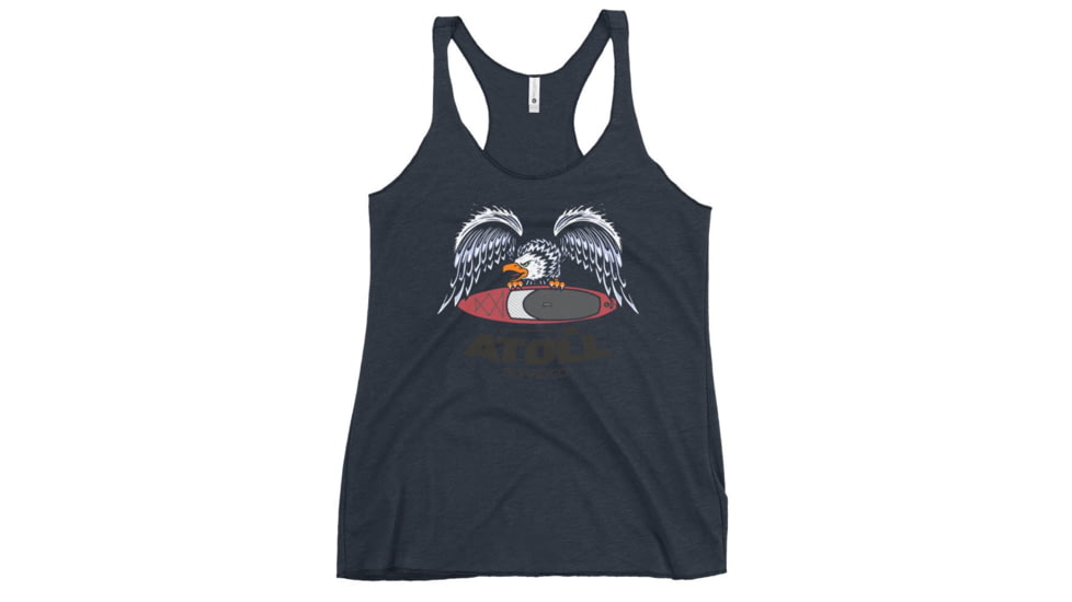 Atoll Board Co Womens Racerback Tank with Atoll Eagle Graphic - Vintage Navy, XL - Vintage Navy,XL, 646FCC5AE52B0Vintage-Navy-XL