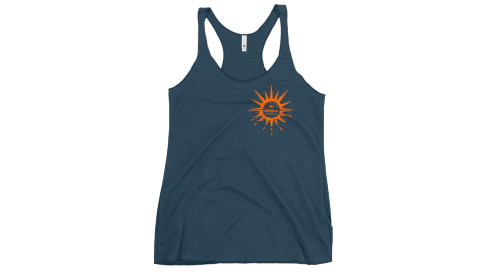 Atoll Board Co Womens Racerback Tank with Atoll Horizon Sunset Graphic - Indigo, L - Indigo,L, 64518B154C678Indigo-L