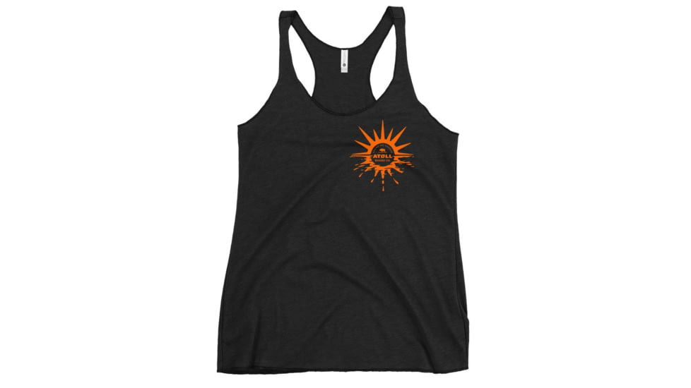 Atoll Board Co Womens Racerback Tank with Atoll Horizon Sunset Graphic - Vintage Black, XS - Vintage Black,XS, 64518B154C678Vintage-Black-XS