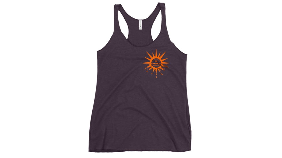 Atoll Board Co Womens Racerback Tank with Atoll Horizon Sunset Graphic - Vintage Purple, L - Vintage Purple,L, 64518B154C678Vintage-Purple-L