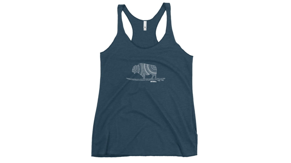 Atoll Board Co Womens Racerback Tank with Atoll Mandala Design - Indigo, L - Indigo,L, 62C1DA2B6C657Indigo-L