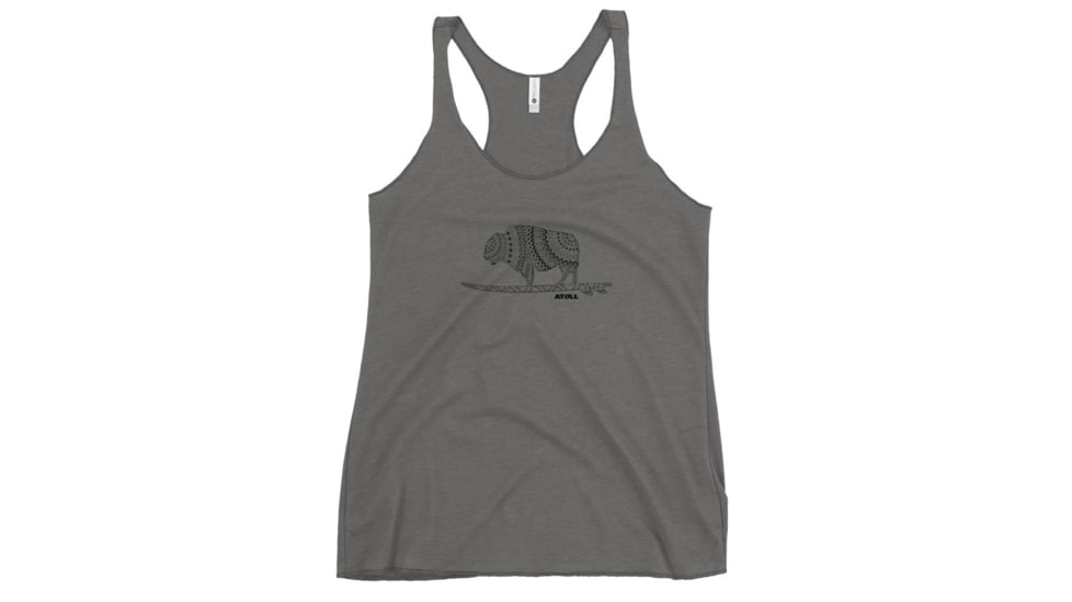 Atoll Board Co Womens Racerback Tank with Atoll Mandala Design - Premium Heather, L - Premium Heather,L, 62C1DABC1FF03Premium-Heather-L