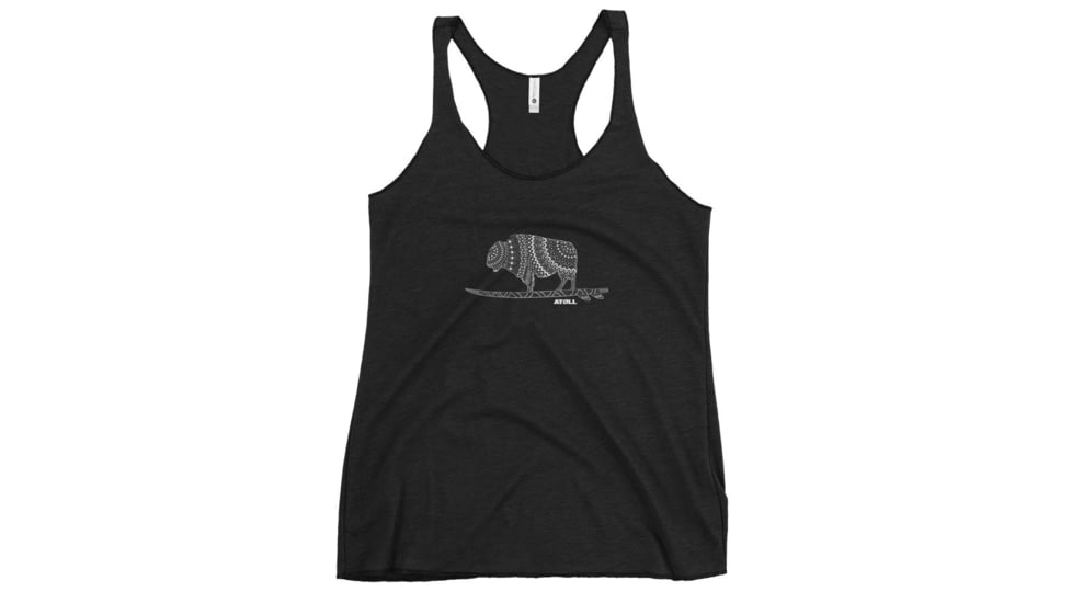 Atoll Board Co Womens Racerback Tank with Atoll Mandala Design - Vintage Black, L - Vintage Black,L, 62C1DA2B6C657Vintage-Black-L