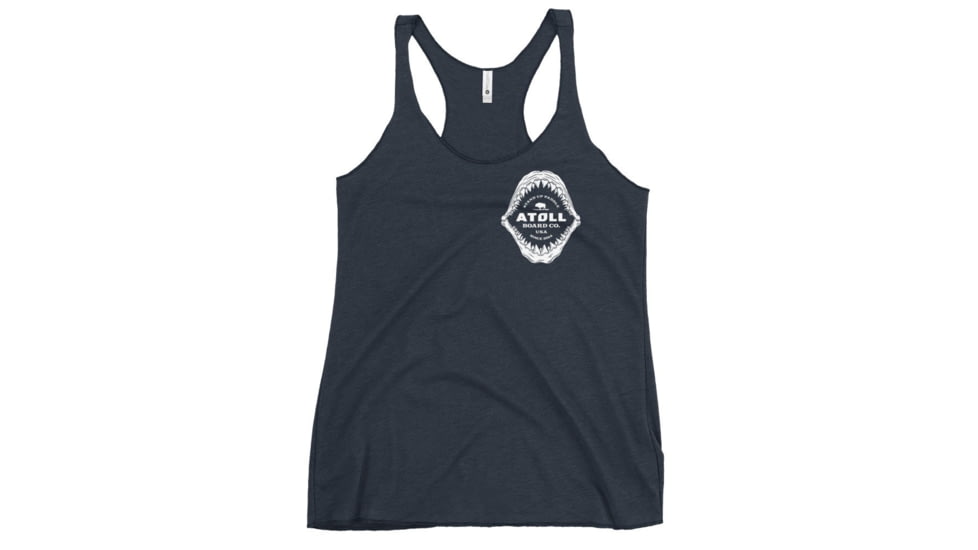 Atoll Board Co Womens Racerback Tank with Atoll Shark Fossil Graphic - Vintage Navy, M - Vintage Navy,M, 648749F72A849Vintage-Navy-M