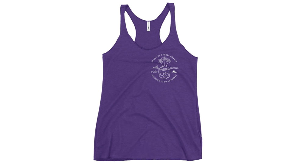 Atoll Board Co Womens Racerback Tank with Atoll Skull Island Graphic - Purple Rush, L - Purple Rush,L, 6450410339837Purple-Rush-L