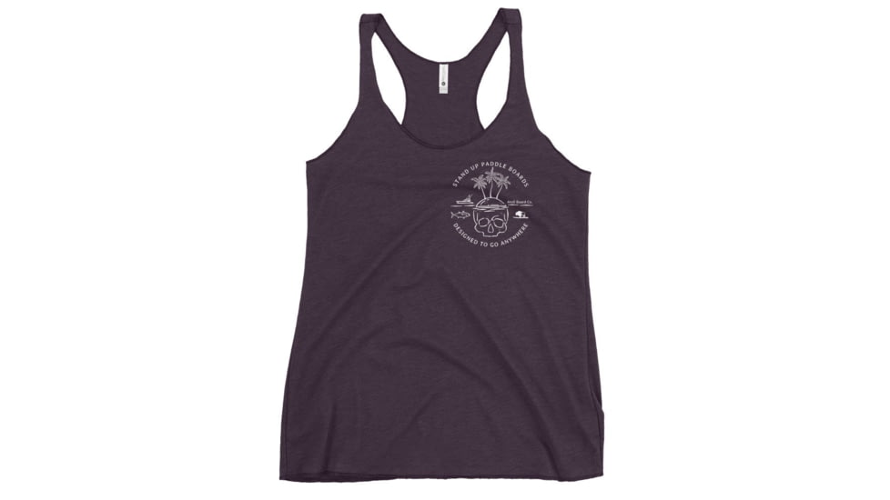 Atoll Board Co Womens Racerback Tank with Atoll Skull Island Graphic - Vintage Purple, L - Vintage Purple,L, 6450410339837Vintage-Purple-L
